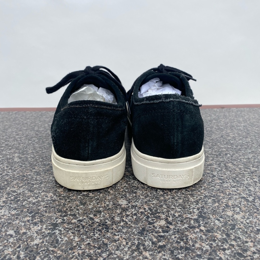 Saturdays Surf NYC Derek Mens Sneaker Black Suede Lace Up Shoes Size 9 - Picture 10 of 12